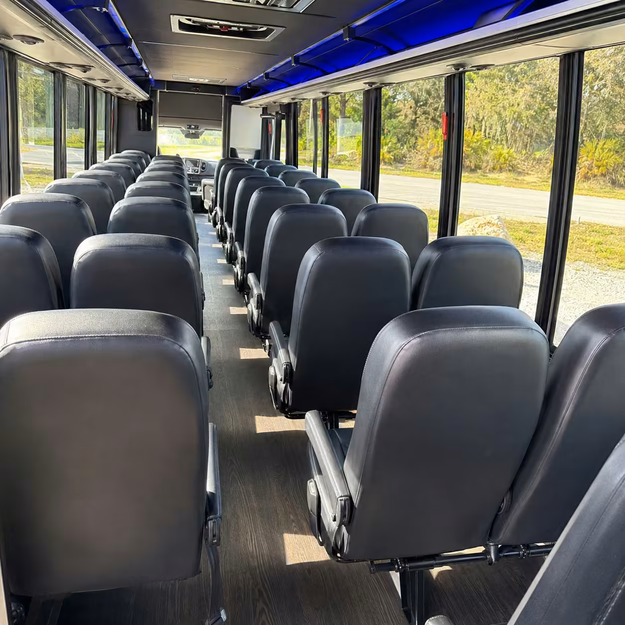 15 35 passenger minibus interior
