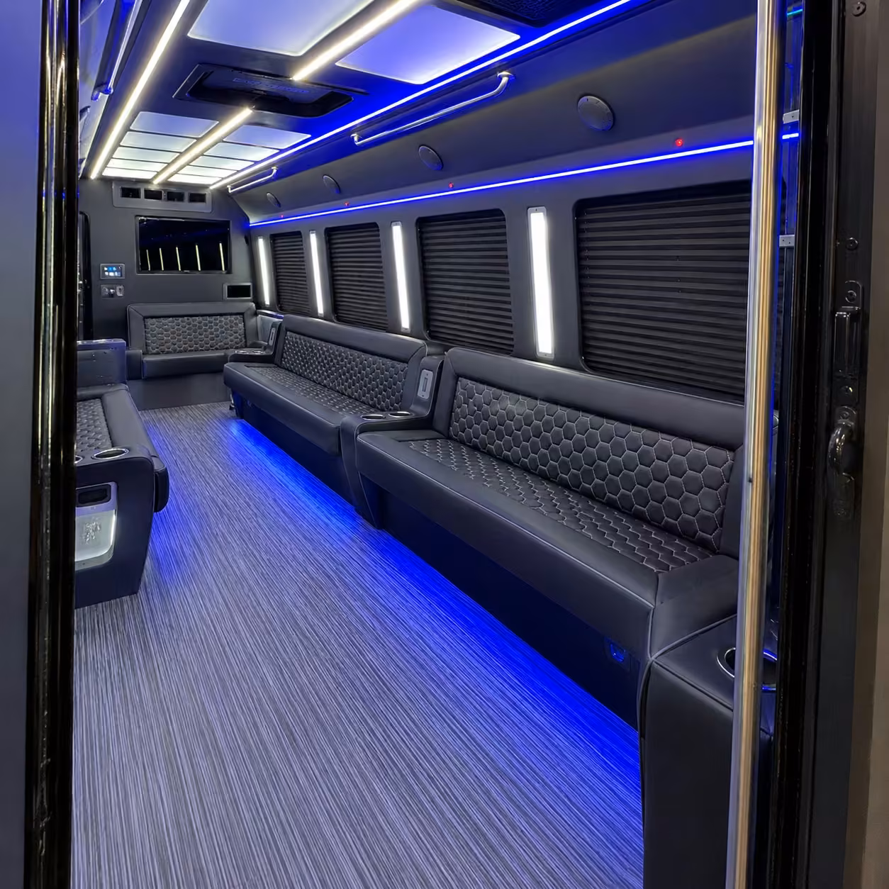 40 passenger party bus interior